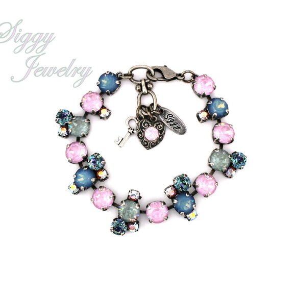Siggy Jewelry Jewelry - Spring Serenade Bracelet Made with Genuine Austrian Crystals in Pastels